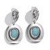 Ins vacation circular turquoise collarbone necklace Korean velvet versatile alloy