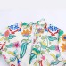 Fashionable temperament V-neck long sleeved printed waist cinched long skirt dress for women