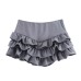 Sweet and fresh layered decoration with gray ruffle edge cake skirt for women