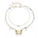 Little Fresh Butterfly Copper Wrapped Iron Chain Necklace Set Sweet Alloy Multi Layer Clavicle Chain