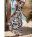 New European and American Summer Women's Clothing Ethnic Style Printed Irregular Dress