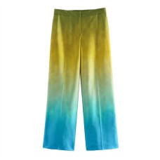 Silk tie dye printed shirt and pants set