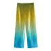 Silk tie dye printed shirt and pants set