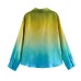 Silk tie dye printed shirt and pants set