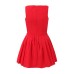 Strap top dress for pure slimming and waist cinching A-line dress