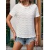 New Summer Women's Casual White European and American Texture Top for Women