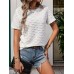 New Summer Women's Casual White European and American Texture Top for Women