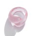 Irregular double droplet plastic ring, fashionable geometric multi-color closed ring
