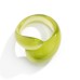 Irregular double droplet plastic ring, fashionable geometric multi-color closed ring