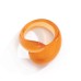 Irregular double droplet plastic ring, fashionable geometric multi-color closed ring