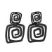 Irregular and exaggerated square spiral earrings with personalized metallic iron drip oil earrings Irregular and exaggerated square spiral earrings with personalized metallic iron drip oil earrings