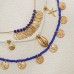 Holiday beach rice bead shell necklace set, fashionable alloy starfish collarbone necklace