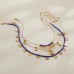 Holiday beach rice bead shell necklace set, fashionable alloy starfish collarbone necklace