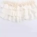 Temperament One lined Collar Stacked Decorative White Short Tank Top
