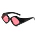 European and American trendy internet celebrity triangle INS hip-hop color blocked sunglasses