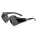European and American trendy internet celebrity triangle INS hip-hop color blocked sunglasses
