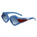 European and American trendy internet celebrity triangle INS hip-hop color blocked sunglasses