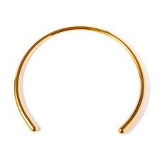 Internet celebrity style simple retro inspired love necklace for women, 18K gold vacuum plated simple smooth surface collar, nec