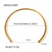 Internet celebrity style simple retro inspired love necklace for women, 18K gold vacuum plated simple smooth surface collar, nec