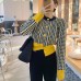 Short style herringbone sweater jacket for women in autumn and winter, Hong Kong style retro chic slim fit chic knitted cardigan top