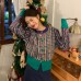 Short style herringbone sweater jacket for women in autumn and winter, Hong Kong style retro chic slim fit chic knitted cardigan top