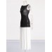 Hit Color Slimming Dresses For Women O Neck Sleeveless Off Shoulder Backless High Waist  Casual Dress Female New