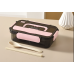 Japanese style simple microwave insulation compartment lunch box with tableware
