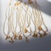 Natural freshwater rice grain pearl necklace elegant retro bamboo texture 26 English letter pendant collarbone chain