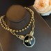 Medieval and stylish double-layer necklace with a sweet and cool temperament, niche bee pendant accessory
