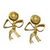 Fashionable, niche, personalized, creative, bow design earrings, light luxury, high-end earrings