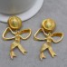 Fashionable, niche, personalized, creative, bow design earrings, light luxury, high-end earrings