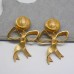 Fashionable, niche, personalized, creative, bow design earrings, light luxury, high-end earrings