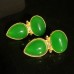 New medieval design sense temperament earrings emerald drop stone pearl earrings with classic elegant style