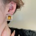 Mirad oval resin pearl geometry 925 silver needle earrings with retro palace style, niche temperament, high-end earrings