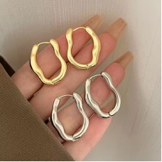 Irregular geometric ear buckles for women's new trendy and personalized design earrings with a simple temperament and cold style earrings