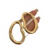 INS new metal smooth oval hollow earrings French retro irregular exaggerated personality earrings