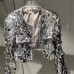 Autumn Winter Sequin Shiny Long Sleeve Party Club Jackets Outerwears Women Dance Stage  Silver Coat