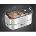 Microwaveable portable double-layer 304 stainless steel compartment insulation lunch box