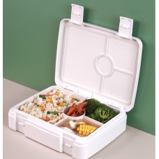 Microwaveable, sealed and leak-proof large capacity compartment lunch box with lid