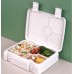 Microwaveable, sealed and leak-proof large capacity compartment lunch box with lid