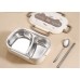 Food grade 304 stainless steel insulation compartment lunch box lunch box