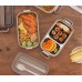 Microwaveable stainless steel single layer portable lunch box with lid