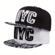 Flat brimmed hat street dance embroidery NYC hip-hop hat