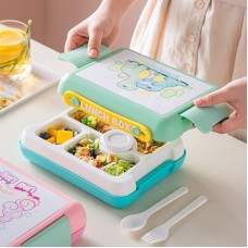 Cartoon cute compartment microwaveable sealed lunch box lunch box fruit salad box