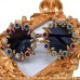 Baroque diamond studded exaggerated personality colored sunglasses for women