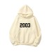 New Shoulder Sleeve Double layer Hat Double line Trendy Brand Hoodie High Street Loose Velvet 2003 Word Hoodie Men's and Women's Hoodie