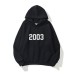 New Shoulder Sleeve Double layer Hat Double line Trendy Brand Hoodie High Street Loose Velvet 2003 Word Hoodie Men's and Women's Hoodie
