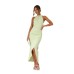 Spring and summer high-end dress, European and American women's high-end hanging neck slim fit long skirt for women