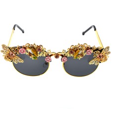 New Fashionable and Elegant Classical Sunglasses, Artistic Pearl Inlaid Sunglasses, Banquet Gifts, Fashionable Diamond Inlaid Sunglasses
