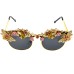 New Fashionable and Elegant Classical Sunglasses, Artistic Pearl Inlaid Sunglasses, Banquet Gifts, Fashionable Diamond Inlaid Sunglasses